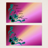 Hart met ventilator en vlinder op regenboog visitekaartjes (Voorkant /achterkant)