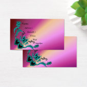Hart met ventilator en vlinder op regenboog visitekaartjes (Bureau)