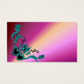 Hart met ventilator en vlinder op regenboog visitekaartjes (Achterkant)