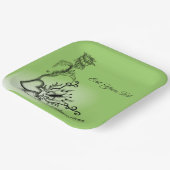 Hart met ventilator en vlinder papieren bordje (Gebogen)