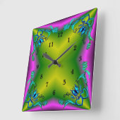 Hart met ventilator en vlinder vierkante klok (Hoek)