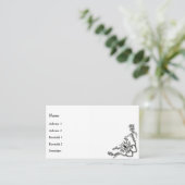 Hart met ventilator en vlinder visitekaartje (Staand voorkant)