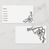 Hart met ventilator en vlinder visitekaartje (Voorkant / Achterkant)