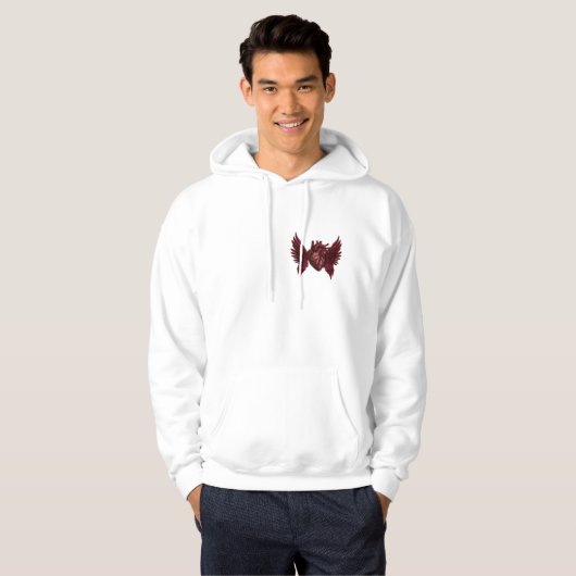 hart met vleugels hoodie (Voorkant volledig)