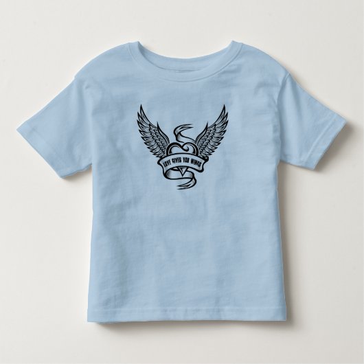  hart met vleugels kinder shirts (Voorkant)