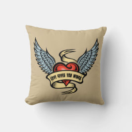  hart met vleugels kussen