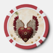 "Hart Met Vleugels" Poker Chips (Achterkant)