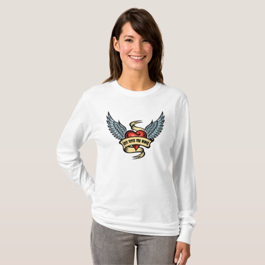  hart met vleugels t-shirt (Voorkant volledig)