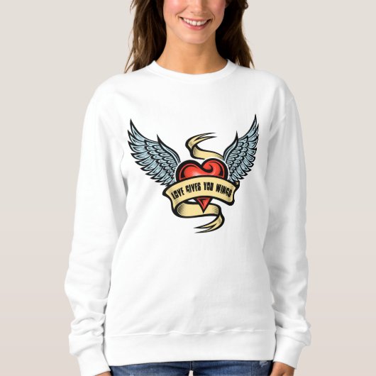  hart met vleugels trui (Voorkant)
