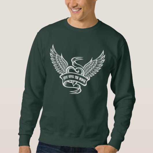 hart met vleugels trui (Voorkant)