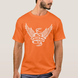 Hart met vleugels uit de oude doos t-shirt
