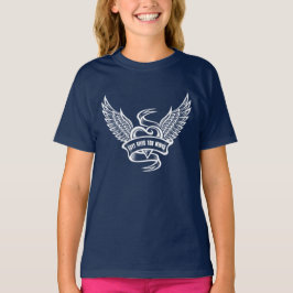 Hart met vleugels uit de oude doos t-shirt