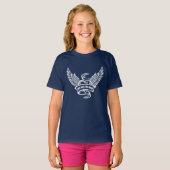 Hart met vleugels uit de oude doos t-shirt (Voorkant volledig)