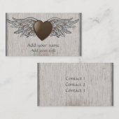 Hart met vleugels visitekaartje (Voorkant / Achterkant)