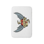 hart met wings, liefde geeft je wonden badmat (Voorkant Verticaal)