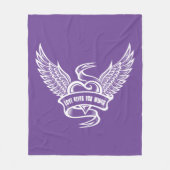  hart met wings, liefde geeft je wonden fleece deken (Voorkant)