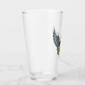  hart met wings, liefde geeft je wonden glas (Rechts)