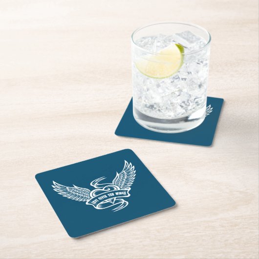 hart met wings, liefde geeft je wonden kartonnen onderzetters (Insitu)