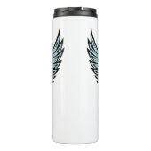 hart met wings, liefde geeft je wonden thermosbeker (Achterkant)