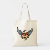 hart met wings, liefde geeft je wonden tote bag (Achterkant)