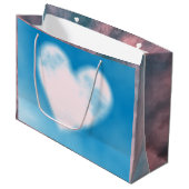 HART MET WOLKEN Gift Bag Groot Cadeauzakje (Voorkant Gekanteld)