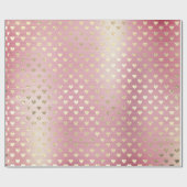 Hart Metaalroze Roze Blush Gold Powder Cadeaupapier (Vlak)
