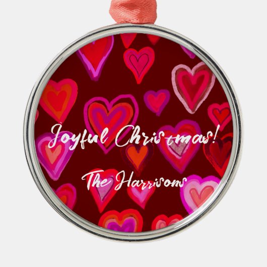 hart metalen ornament (Voorkant)