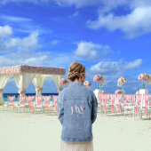 Hart Mevrouw Bruid Om Pas getrouwd Vrouw Bruiloft  Denim Jacket