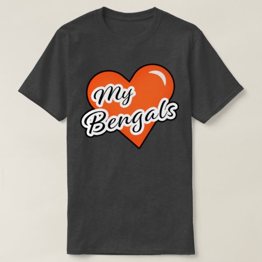 Hart Mijn Cincinnati Bengalen T-shirt (Design voorkant)