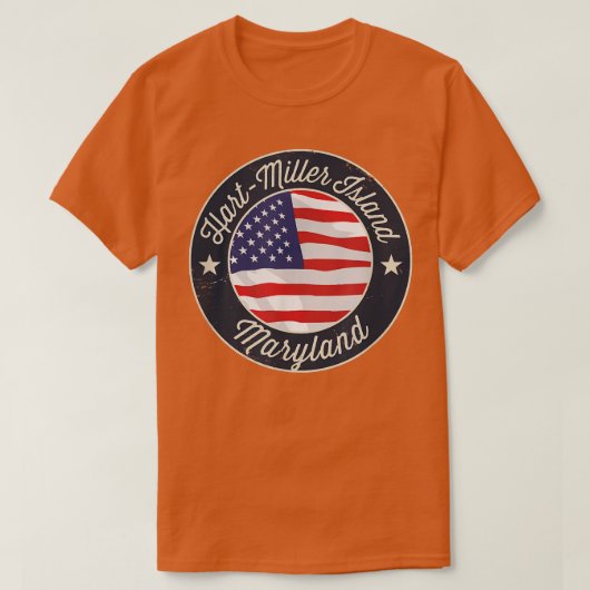 Hart-Miller Island - Patriotic Maryland Souvenir T T-shirt (Design voorkant)