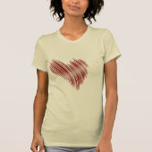 Hart Minimalistisch T-Shirt - Modern Getextureerd  (Voorkant)