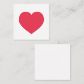 Hart Modern Love Note Rood Tijdloos Briefpapier Notitiekaartje (Voorkant / Achterkant)