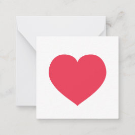 Hart Modern Love Note Rood Tijdloos Briefpapier Notitiekaartje