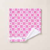 Hart Modern Pink Love Collectie Bad Handdoek (Wasdoekje)