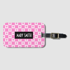 Hart Modern Pink Love Collectie Bagagelabel