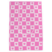 Hart Modern Pink Love Collectie Medium Cadeauzakje (Achterkant)
