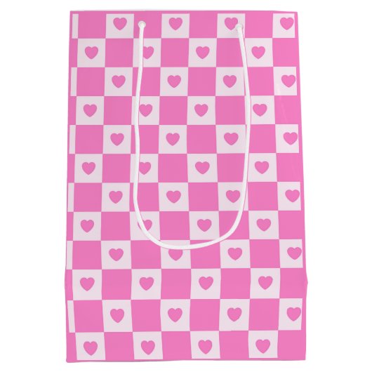 Hart Modern Pink Love Collectie Medium Cadeauzakje (Achterkant)