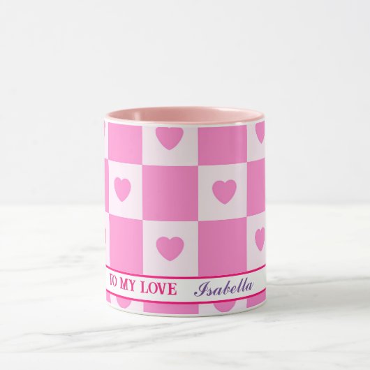 Hart Modern Pink Love Collectie Mok (Midden)