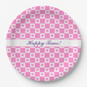 Hart Modern Pink Love Collectie Papieren Bordje