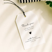 Hart, moderne typografie trouw dank je cadeau cadeaulabel