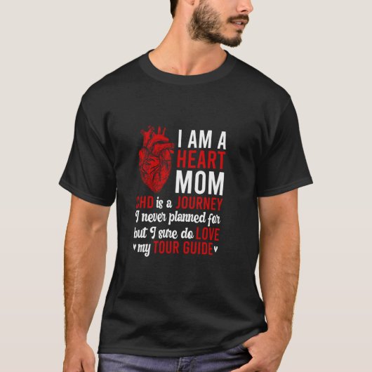 Hart moeder CHD Strijder Moeder Congenitale Hart D T-shirt (Voorkant)