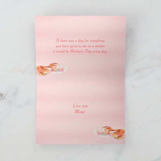 Hart Moederdag Kaart (Binnen)