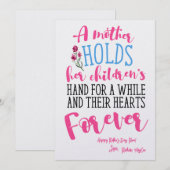 Hart Moederdag Kaart - Schattigee moeder Quote Pri (Voorkant / Achterkant)