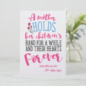 Hart Moederdag Kaart - Schattigee moeder Quote Pri (Staand voorkant)