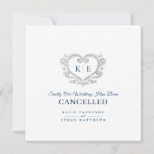 Hart monogram afgeblazen bruiloft liefde patiënt b aankondiging (Achterkant)