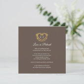 Hart monogram afgeblazen bruiloft liefde patiënt b aankondiging (Staand voorkant)