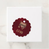 Hart & Monogram Bedankt - Bordeaux Bedankjes Labels (In situ)