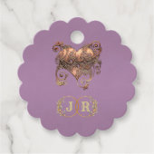 Hart & Monogram Dankjewel - Lavendel Bedankjes Labels (Voorkant)