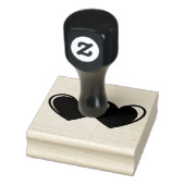 Hart Monogram Hout Art Stamp Rubberstempel
