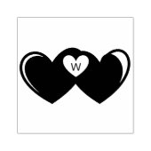 Hart Monogram Hout Art Stamp Rubberstempel